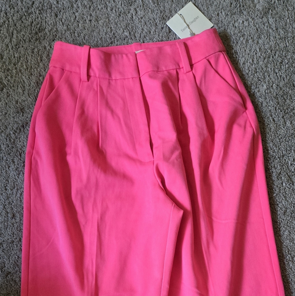 FAVORITE DAUGHTER Vibrant Pink Women's Trousers